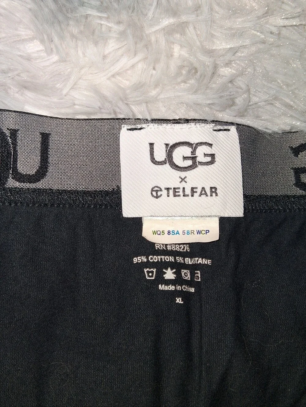 UGG Black Men’s Boxer Briefs with Logo Waistband